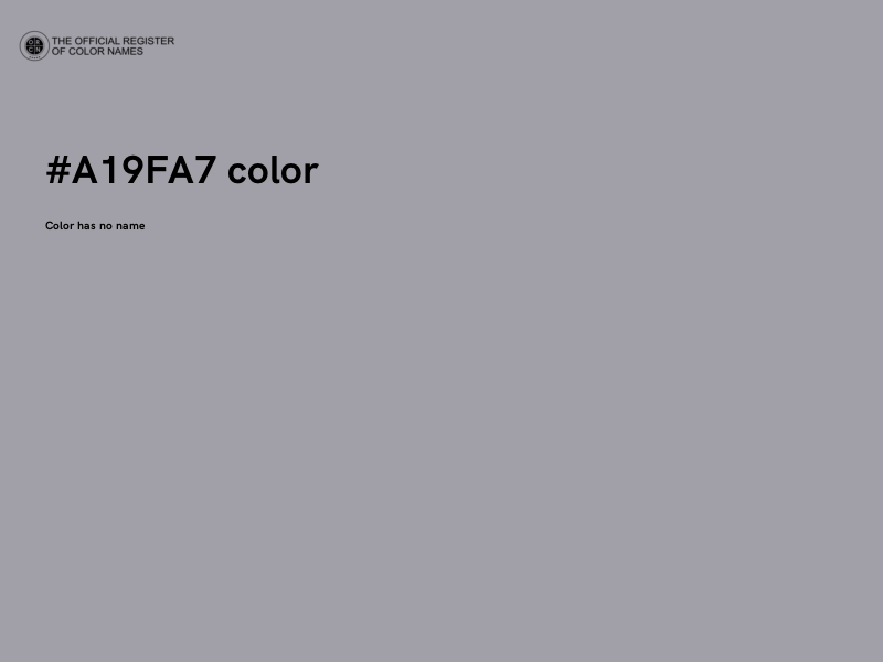 #A19FA7 color image