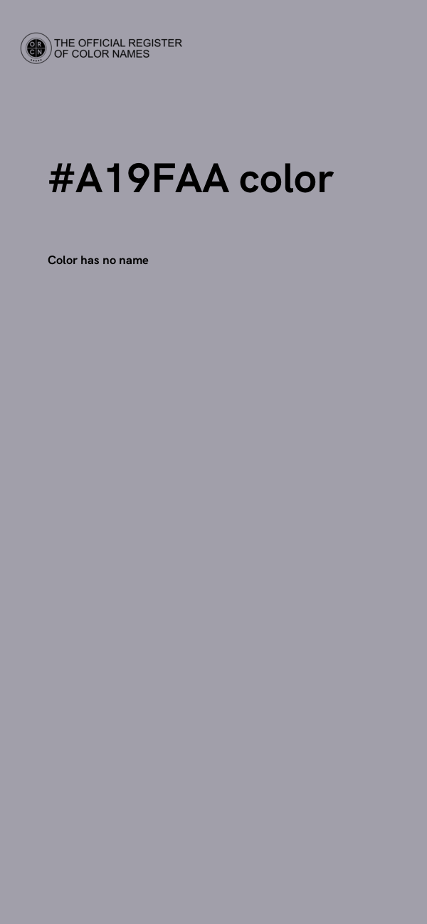 #A19FAA color image