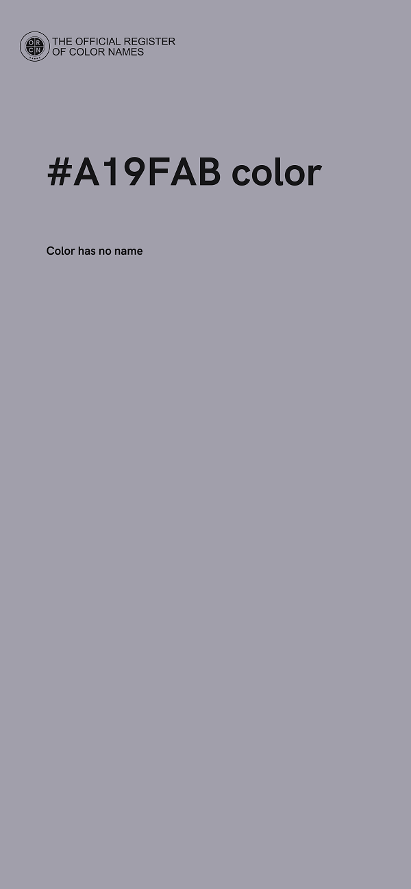 #A19FAB color image