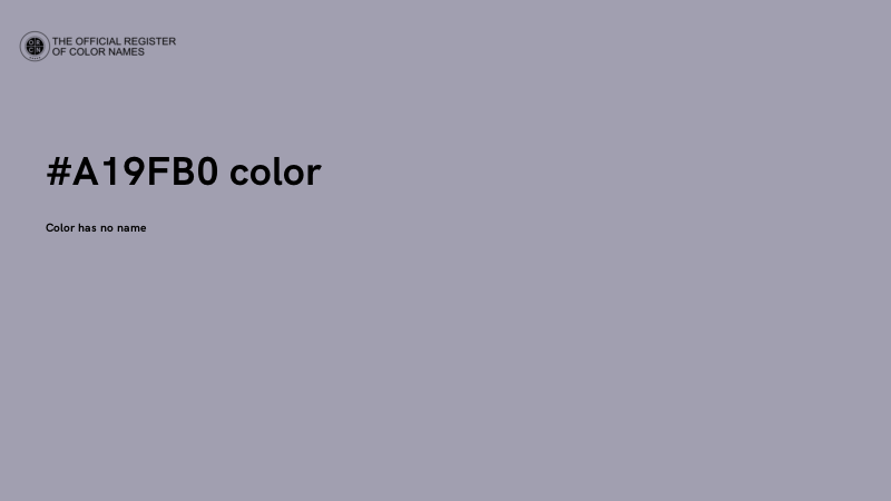 #A19FB0 color image