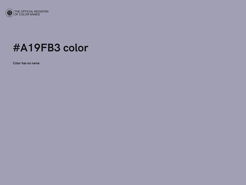 #A19FB3 color image