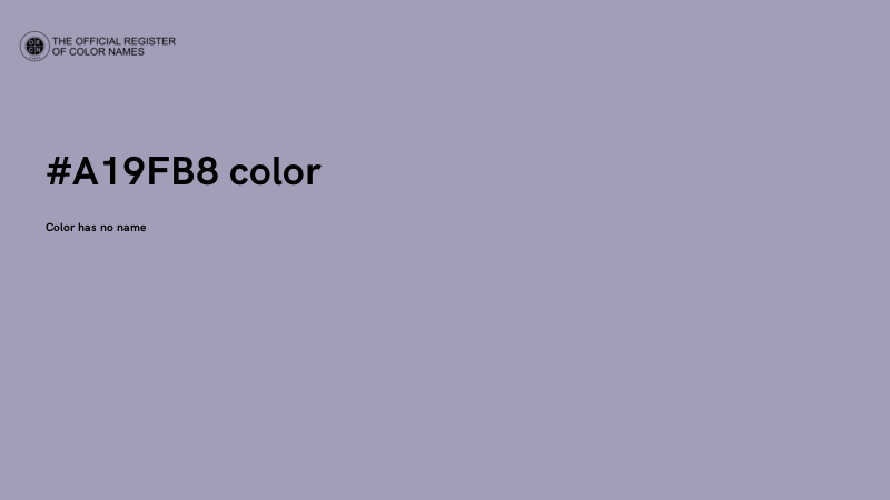 #A19FB8 color image