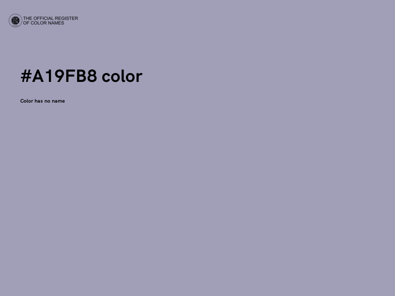 #A19FB8 color image