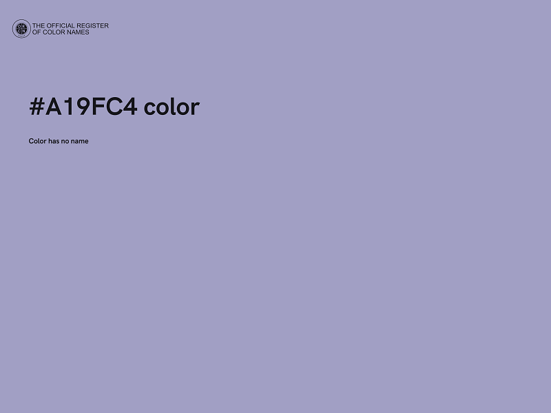 #A19FC4 color image