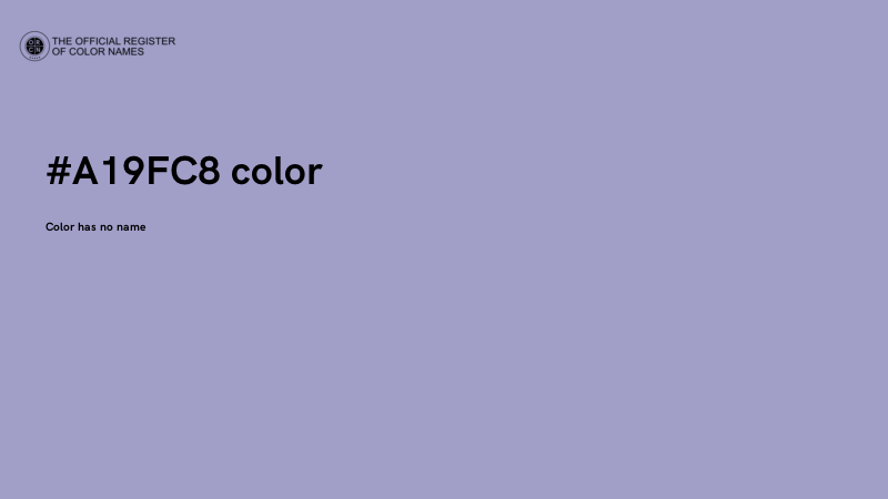 #A19FC8 color image