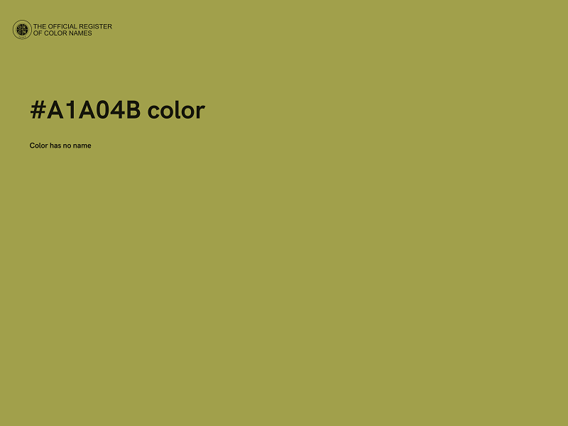 #A1A04B color image