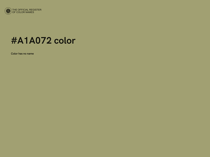 #A1A072 color image