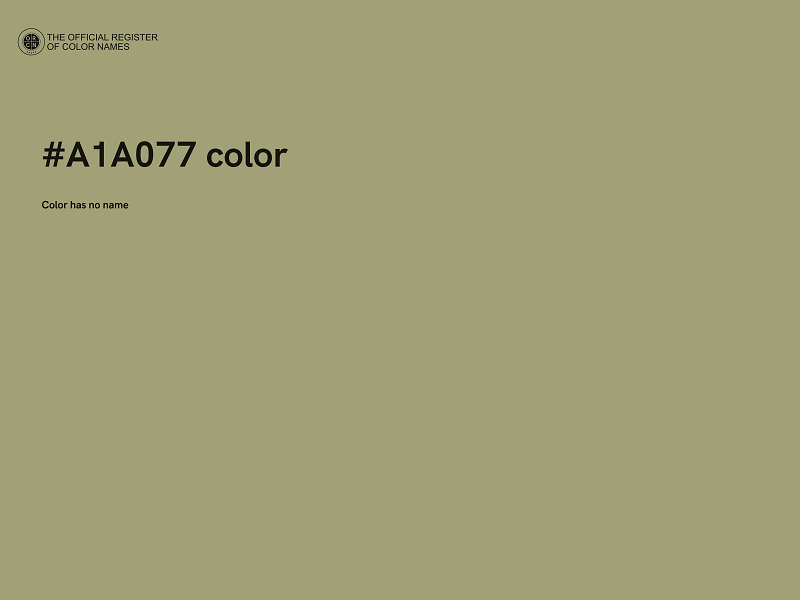 #A1A077 color image