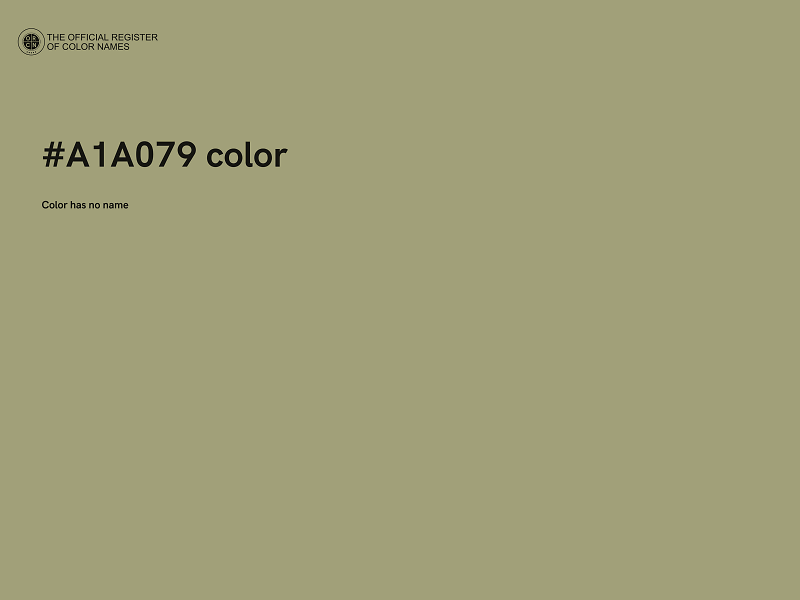 #A1A079 color image