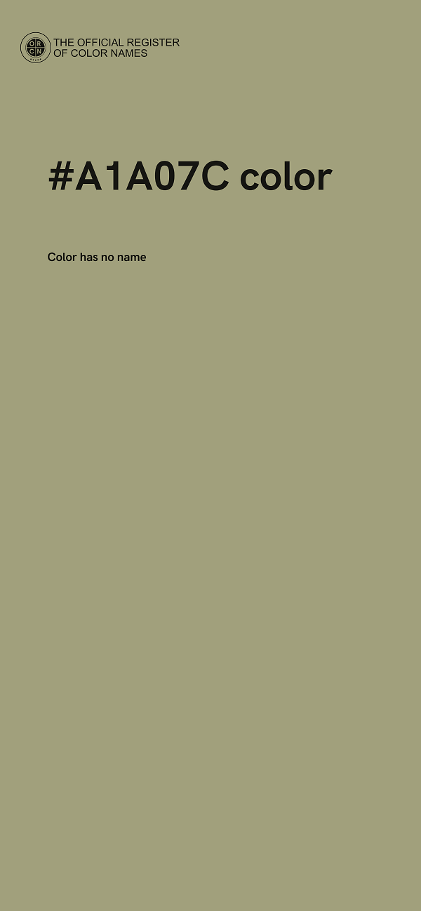#A1A07C color image
