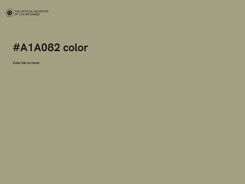 #A1A082 color image