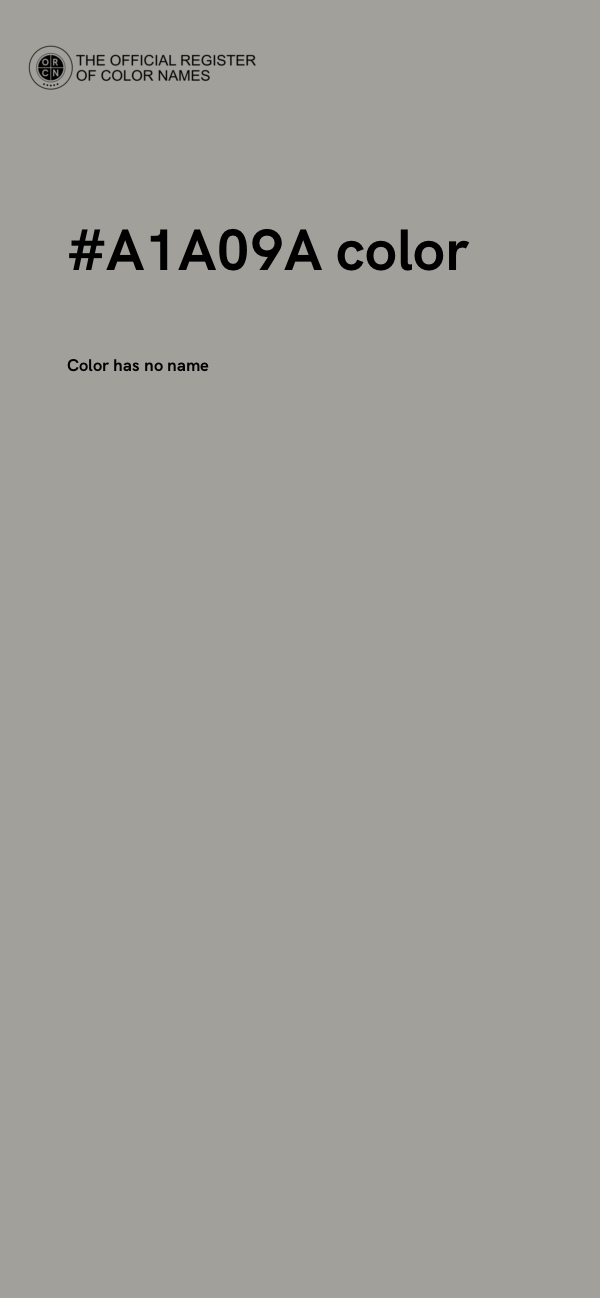 #A1A09A color image