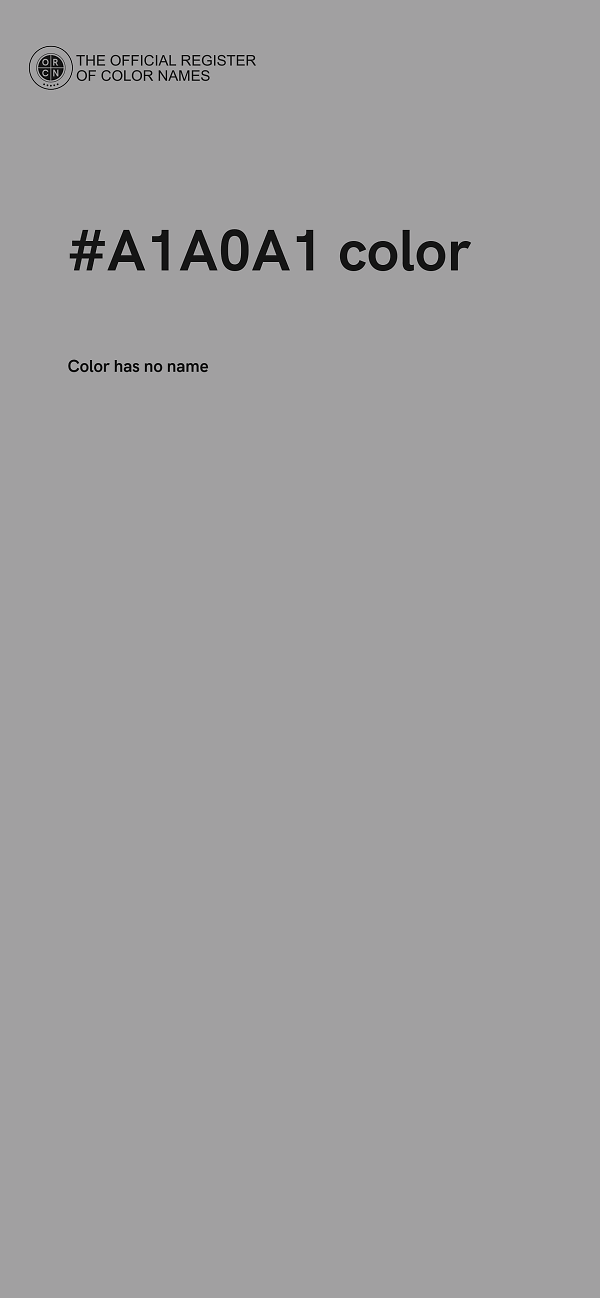 #A1A0A1 color image