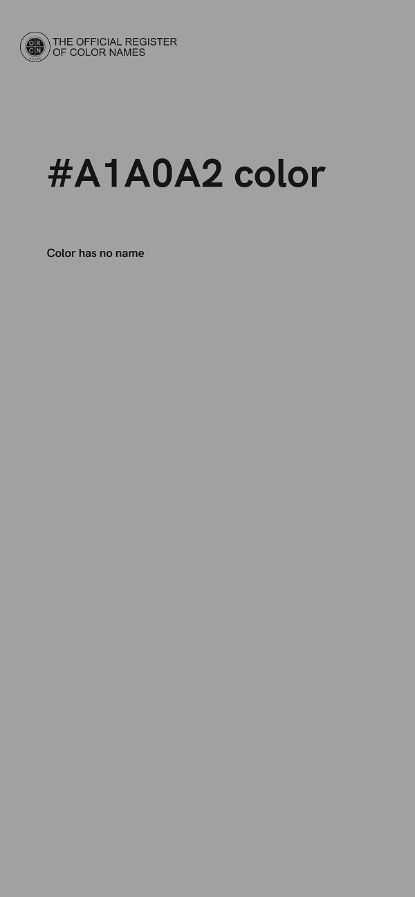 #A1A0A2 color image
