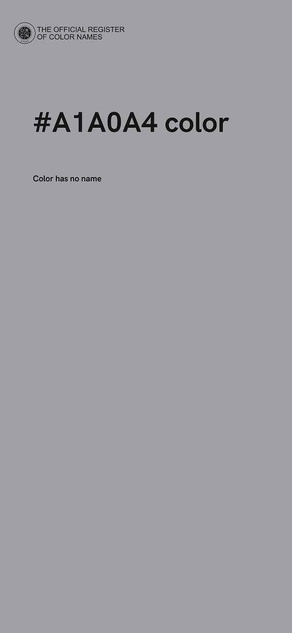 #A1A0A4 color image