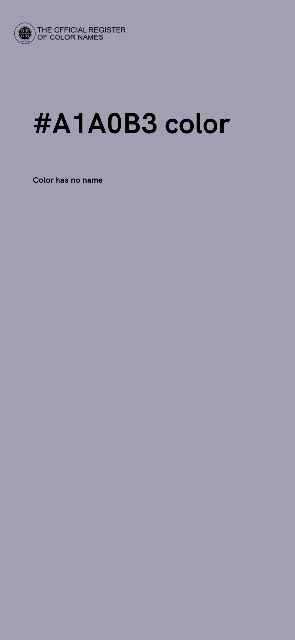 #A1A0B3 color image