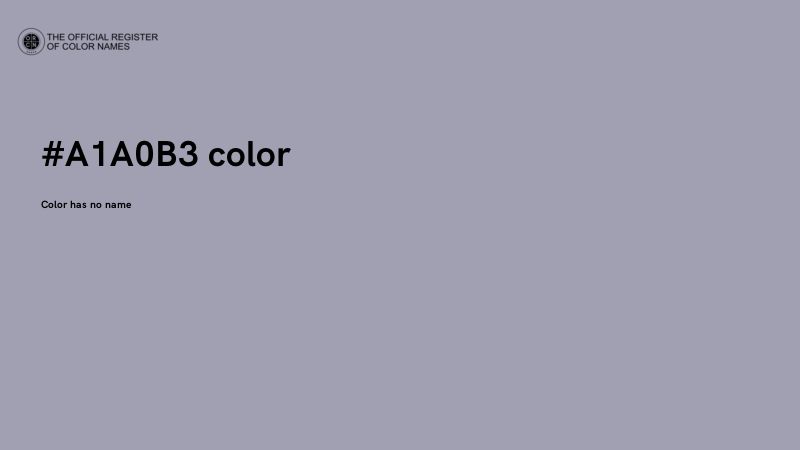 #A1A0B3 color image