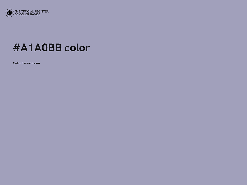 #A1A0BB color image