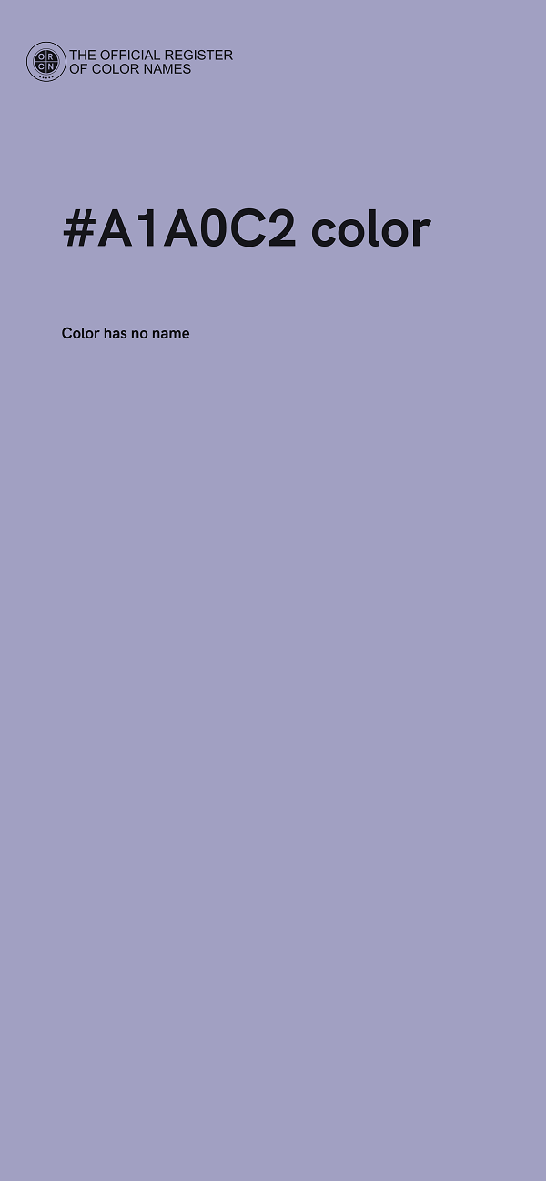 #A1A0C2 color image