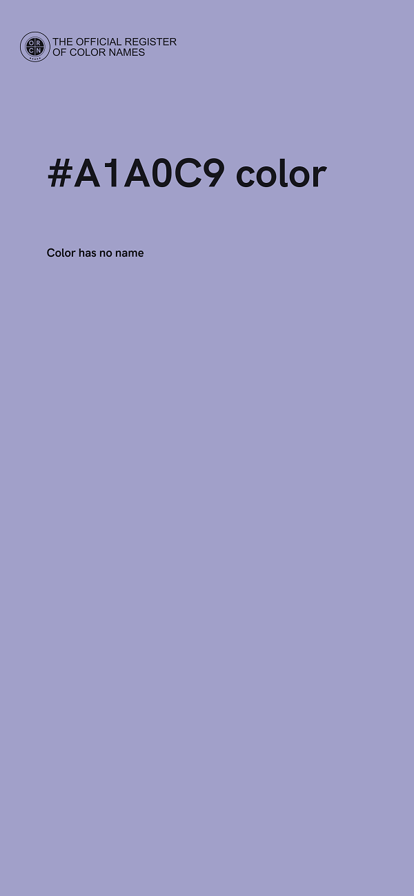 #A1A0C9 color image