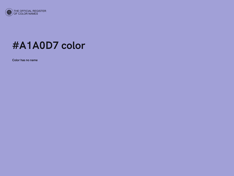 #A1A0D7 color image