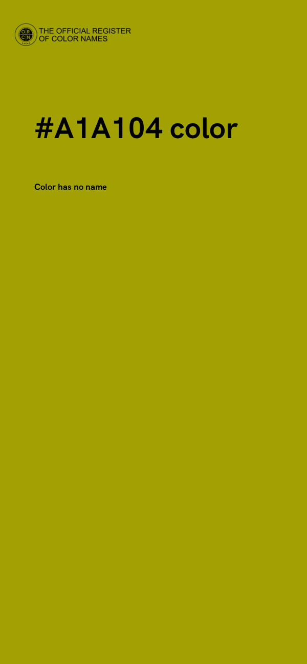 #A1A104 color image