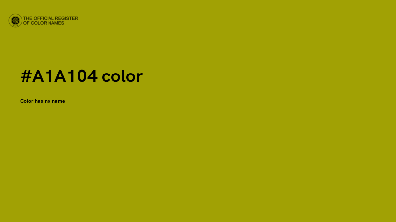 #A1A104 color image