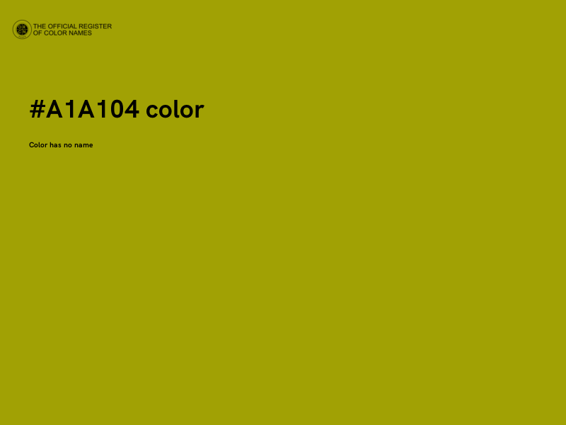 #A1A104 color image