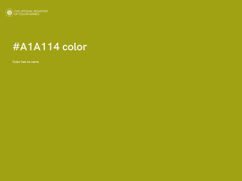 #A1A114 color image