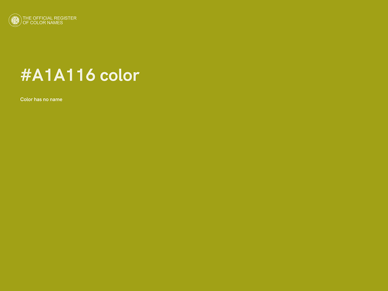 #A1A116 color image