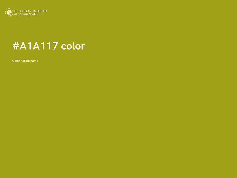 #A1A117 color image