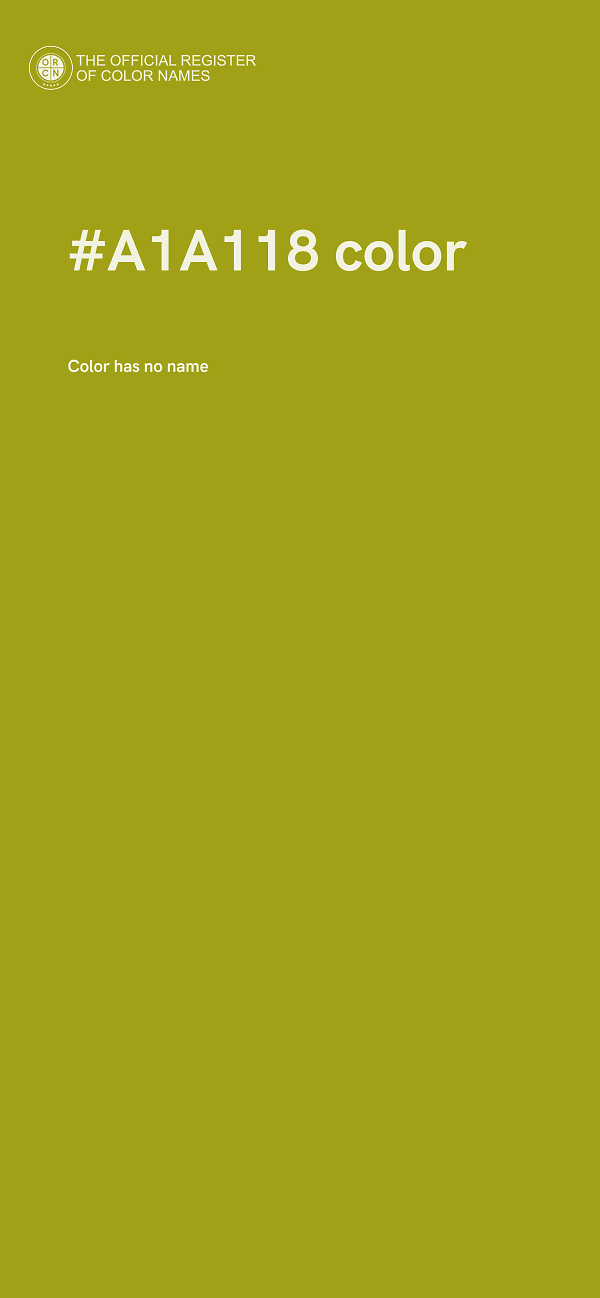 #A1A118 color image