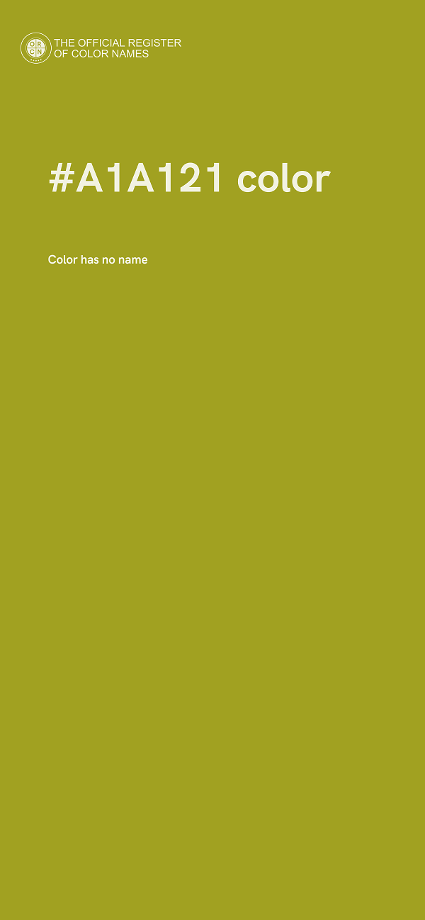 #A1A121 color image