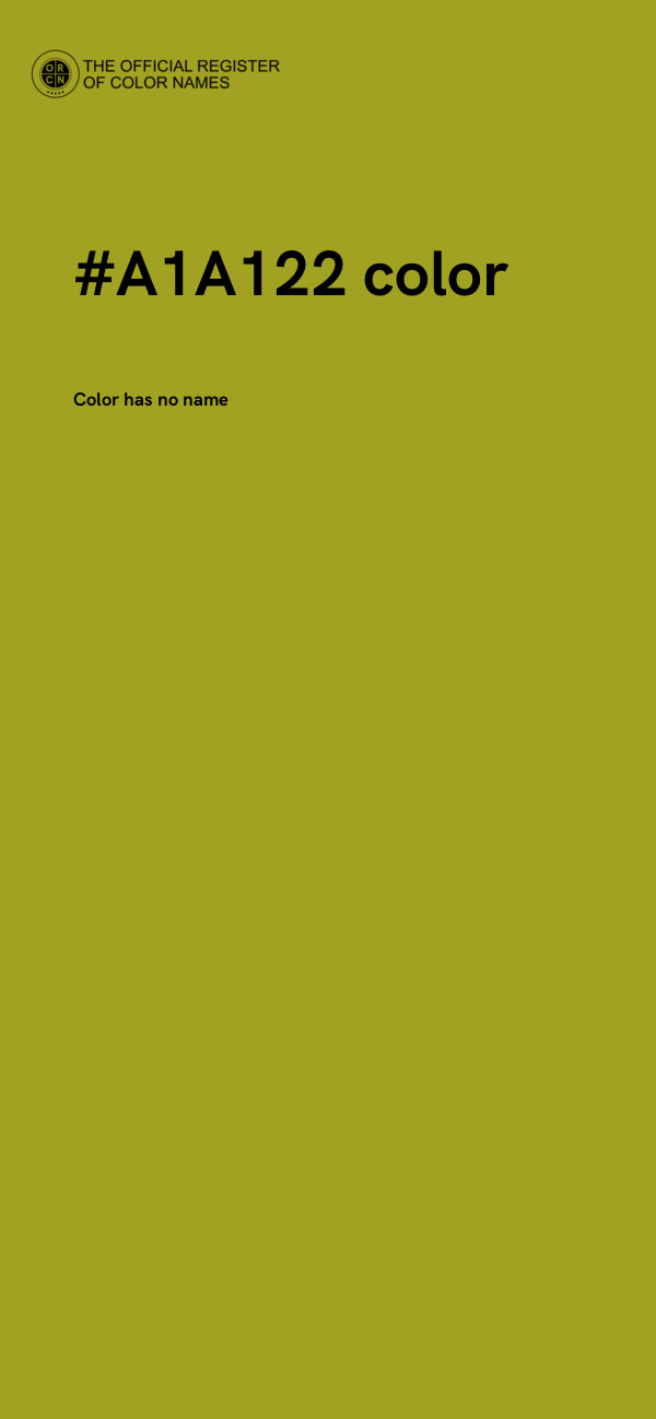 #A1A122 color image