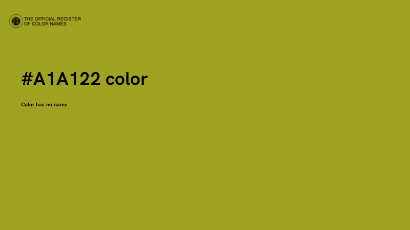 #A1A122 color image