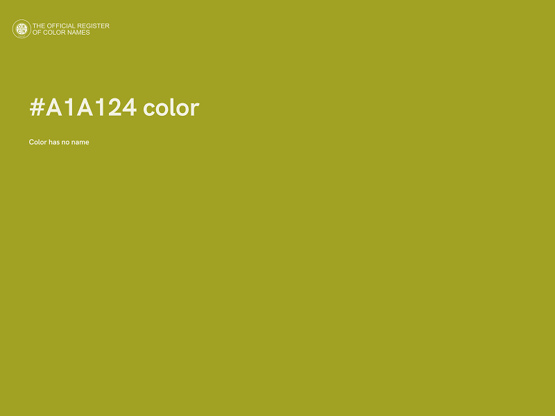 #A1A124 color image