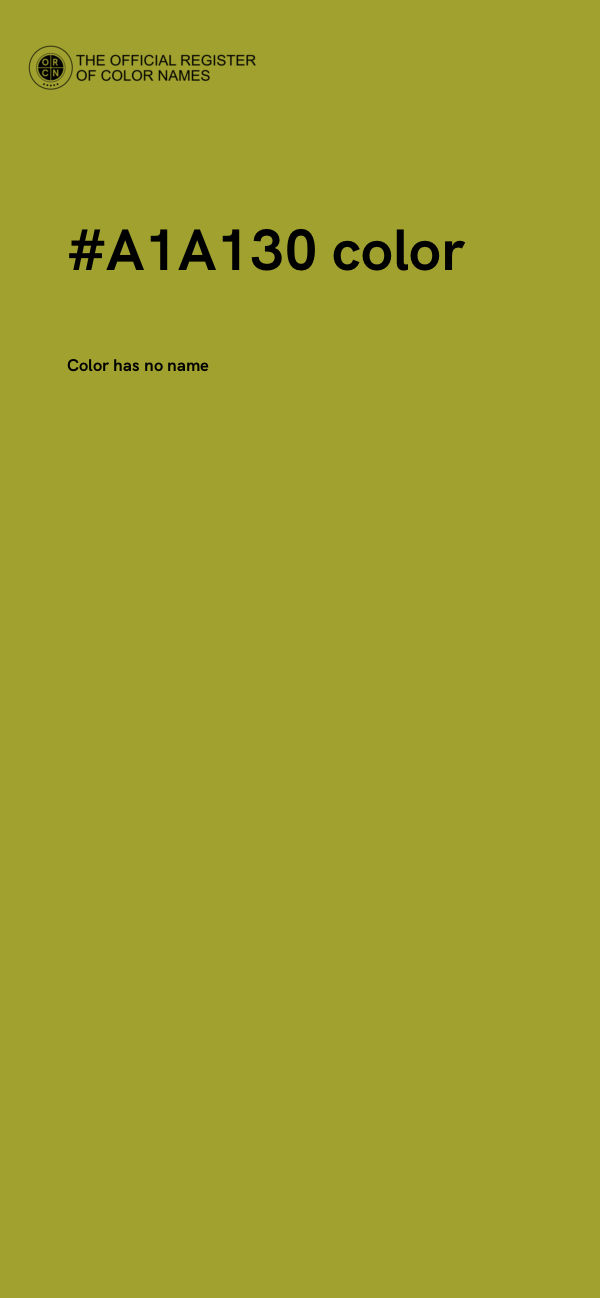 #A1A130 color image
