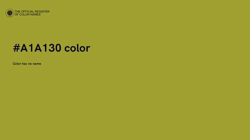 #A1A130 color image