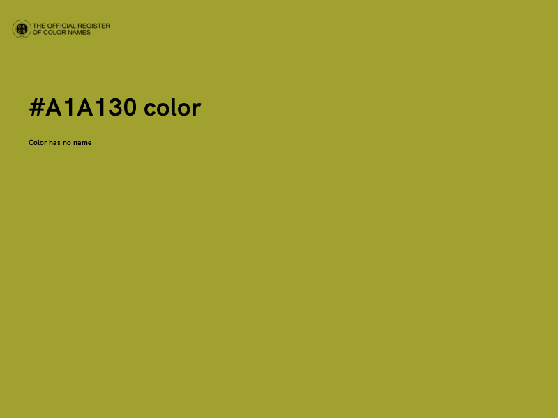 #A1A130 color image