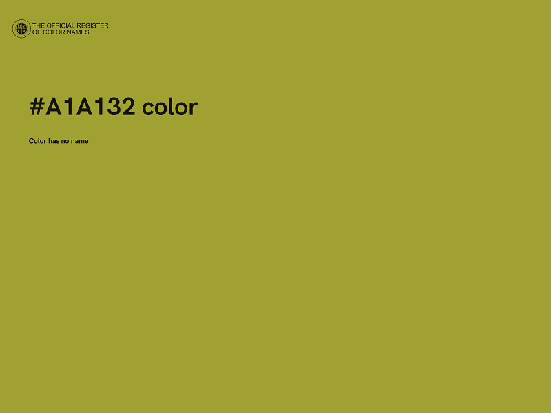 #A1A132 color image