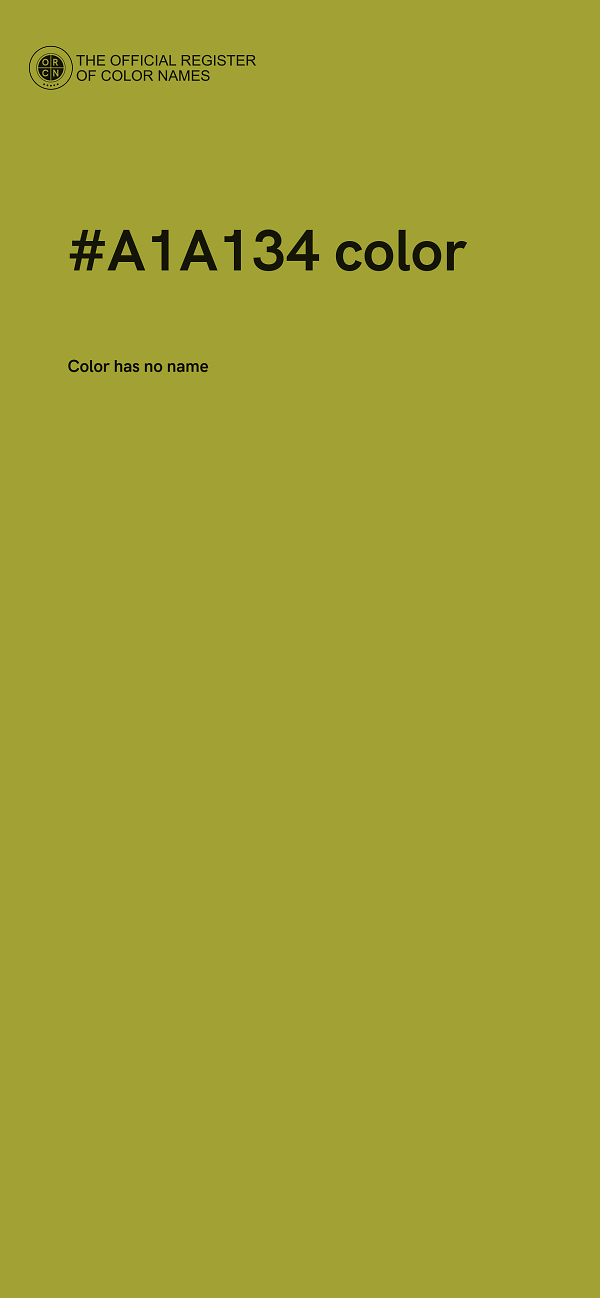 #A1A134 color image