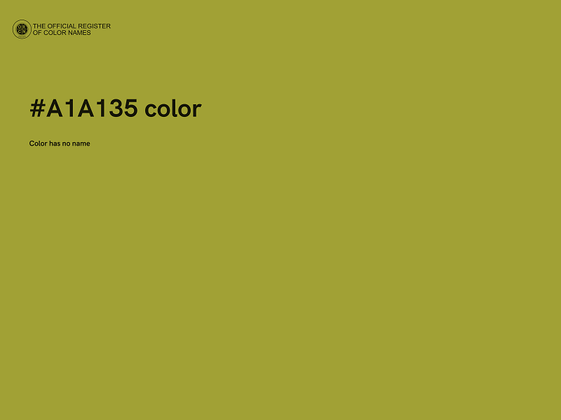 #A1A135 color image