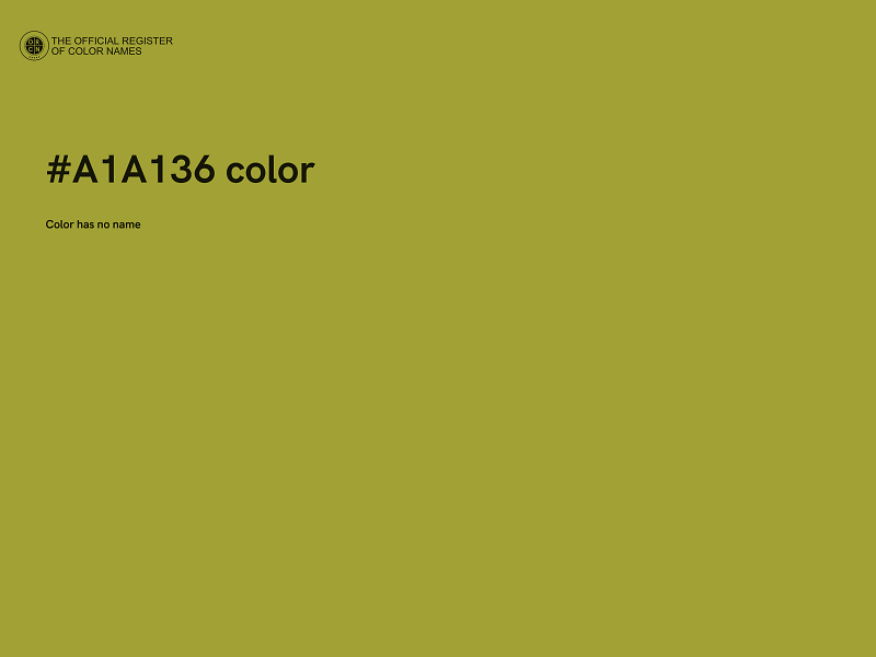 #A1A136 color image