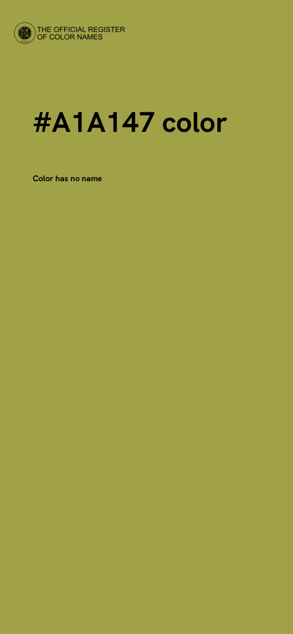 #A1A147 color image