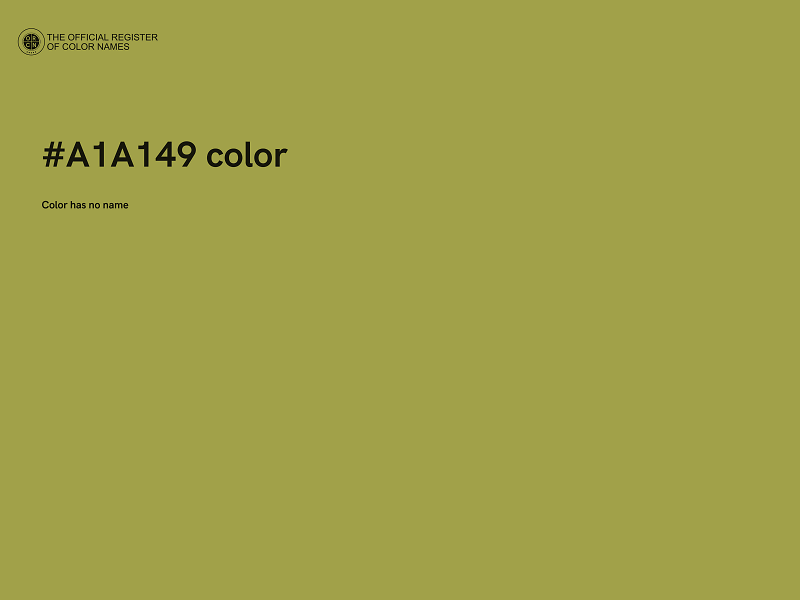 #A1A149 color image