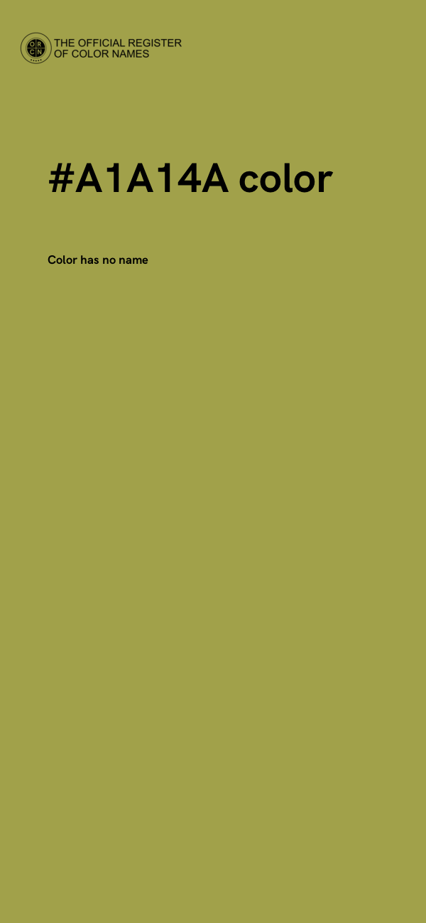 #A1A14A color image