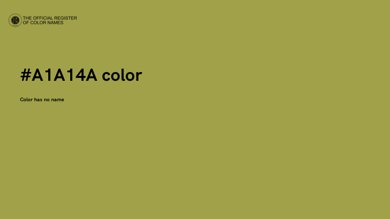 #A1A14A color image