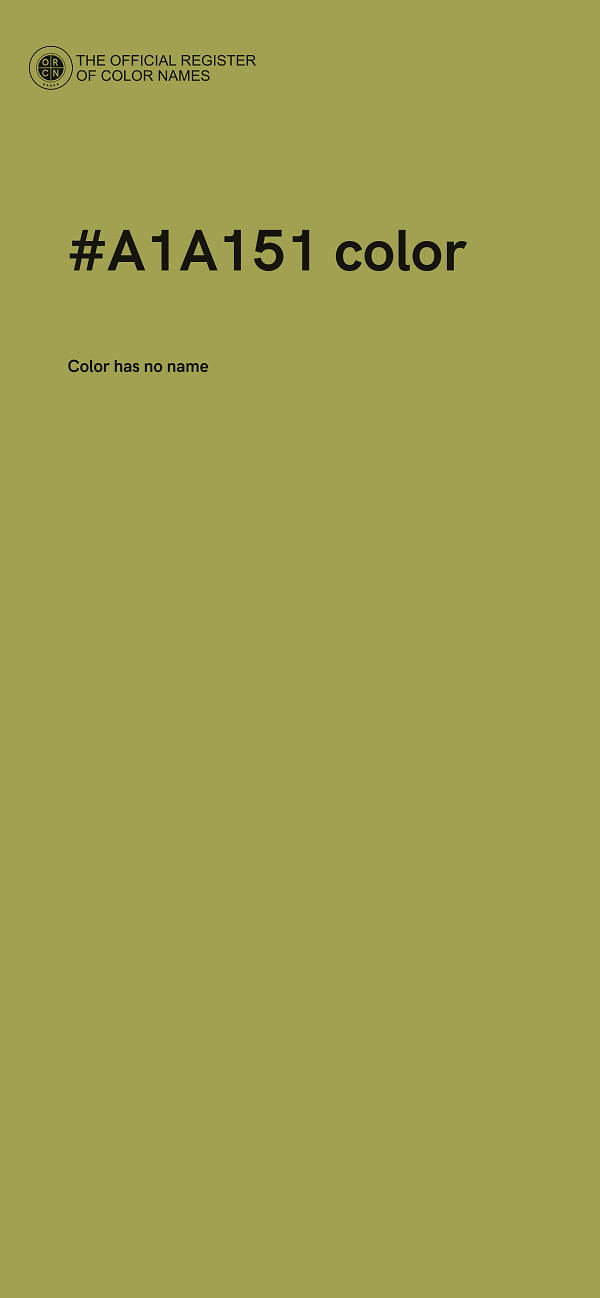 #A1A151 color image
