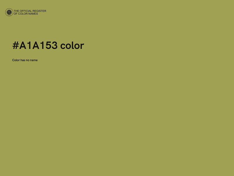 #A1A153 color image