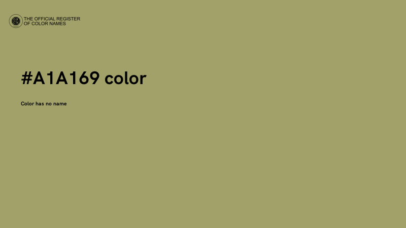 #A1A169 color image